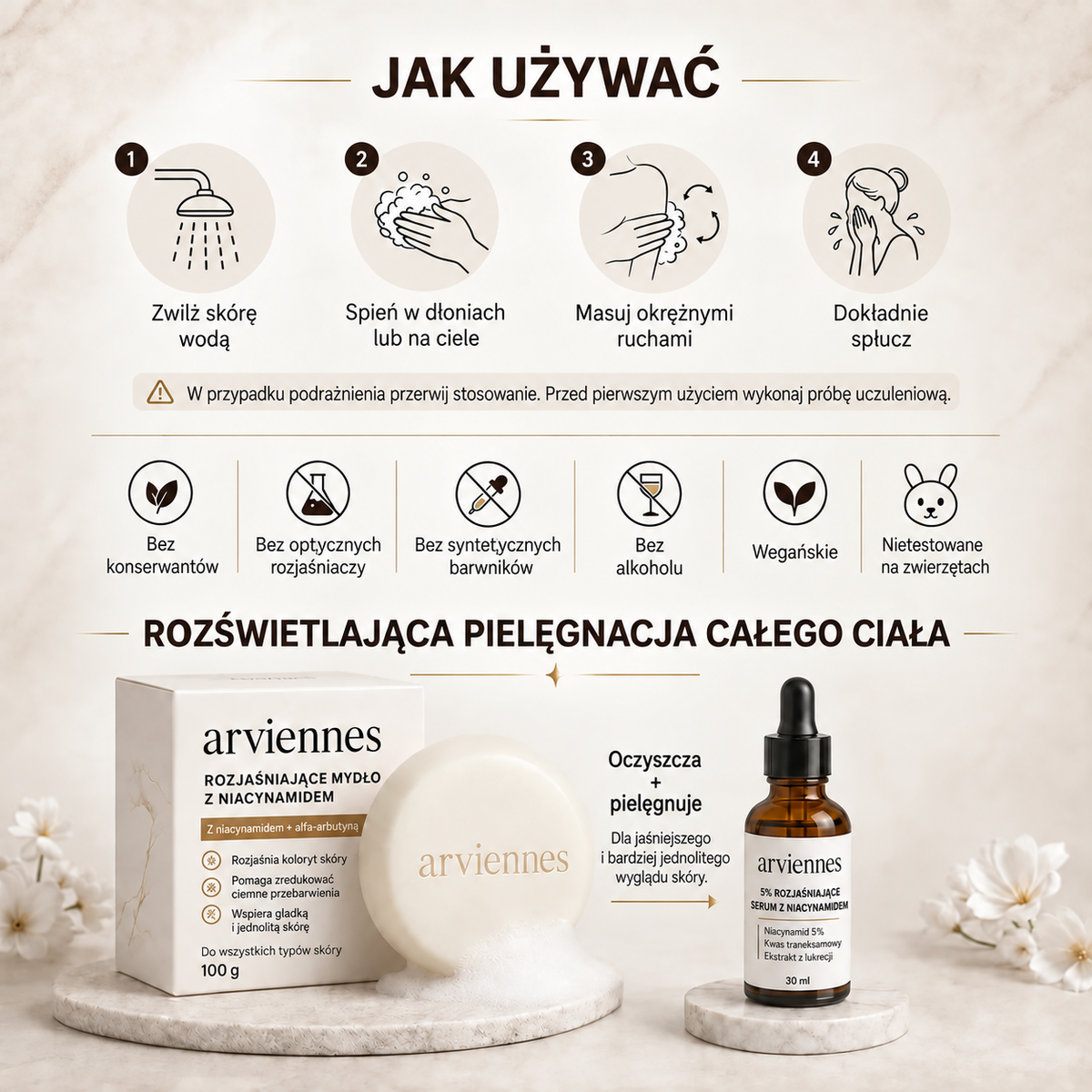 🥭Mydło z niacynamidem rozjaśniające skórę – na ostudę, ciemne plamy i piegi