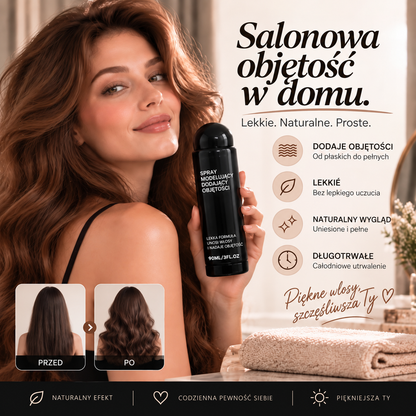 Vitalisys® Fluffy Hair Volumizing Spray – Lekki spray unoszący włosy u nasady i nadający im objętość oraz naturalną lekkość, o zapachu brzoskwini 💖