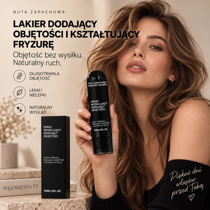 Vitalisys® Fluffy Hair Volumizing Spray – Lekki spray unoszący włosy u nasady i nadający im objętość oraz naturalną lekkość, o zapachu brzoskwini 💖