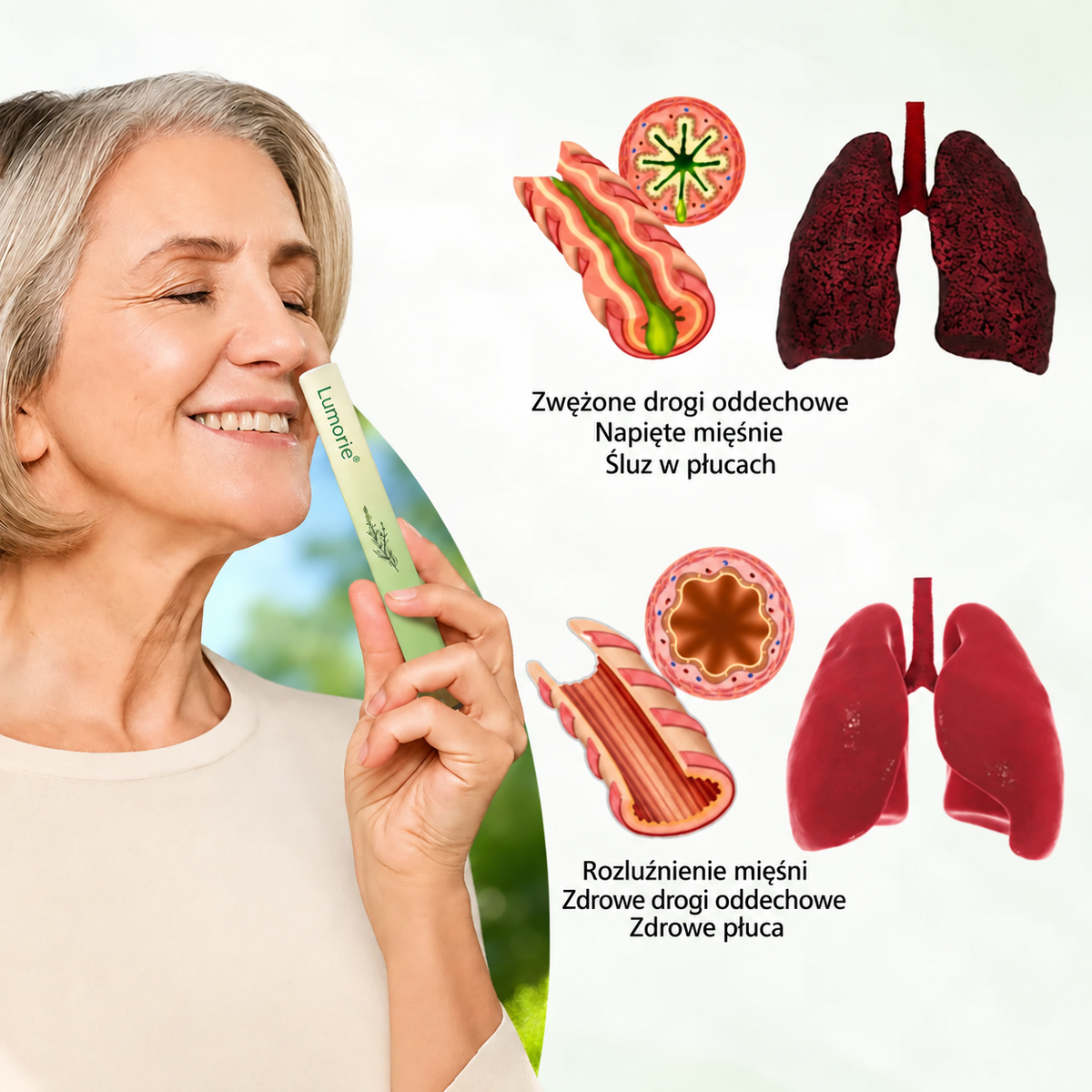 Wysokiej jakości polskie produkty z dostawą w całym kraju 🍎 Ziołowy inhalator 𝐋𝐮𝐦𝐨𝐫𝐢𝐞® wspiera komfort oddychania i pomaga łagodzić kaszel, ból gardła, duszność, nadmiar wydzieliny, zatkany nos oraz objawy alergii.