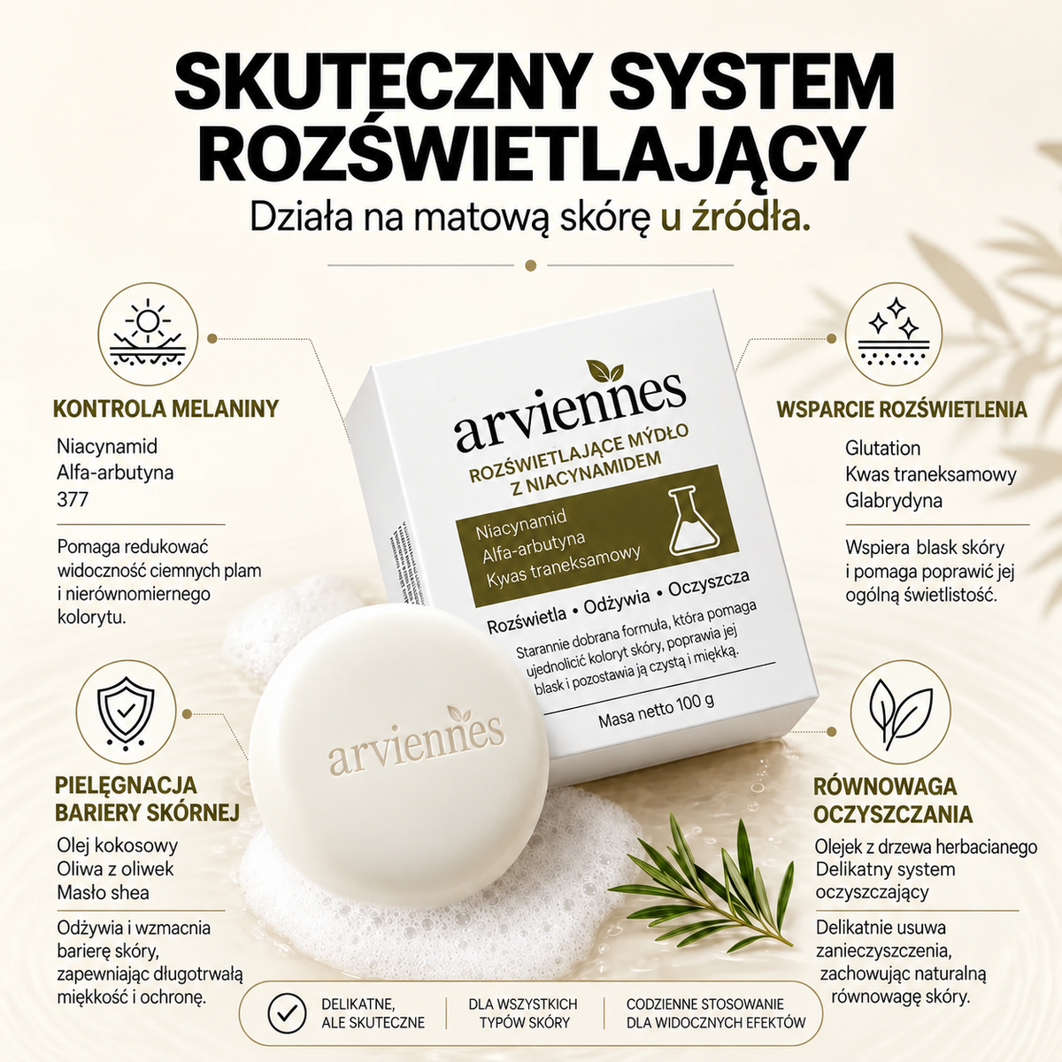 🥭Mydło z niacynamidem rozjaśniające skórę – na ostudę, ciemne plamy i piegi